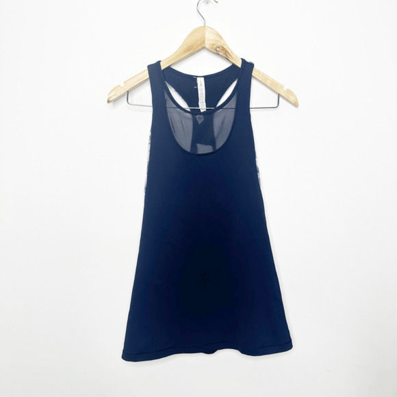 lululemon Mesh With Me Tank Top Naval Blue Sea Side Silver Fox Alberta Lake 8 - Picture 2 of 6